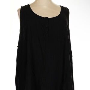 Torrid Black Button-Front Tank Top